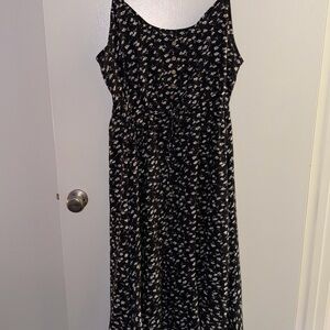 Amazon Black and White Floral Maxi Dress